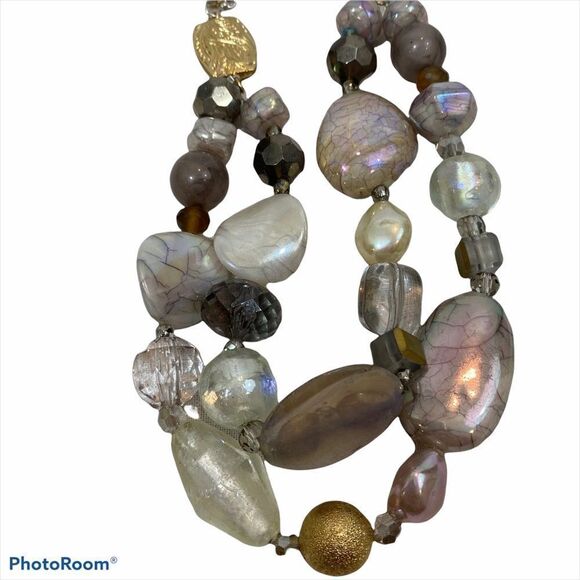 NWT Dress Barn Mixed Media‎ Necklace Silver & Gold - Picture 6 of 6